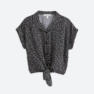 Persaya Girl Tie Front Floral Camp Shirt 🫶